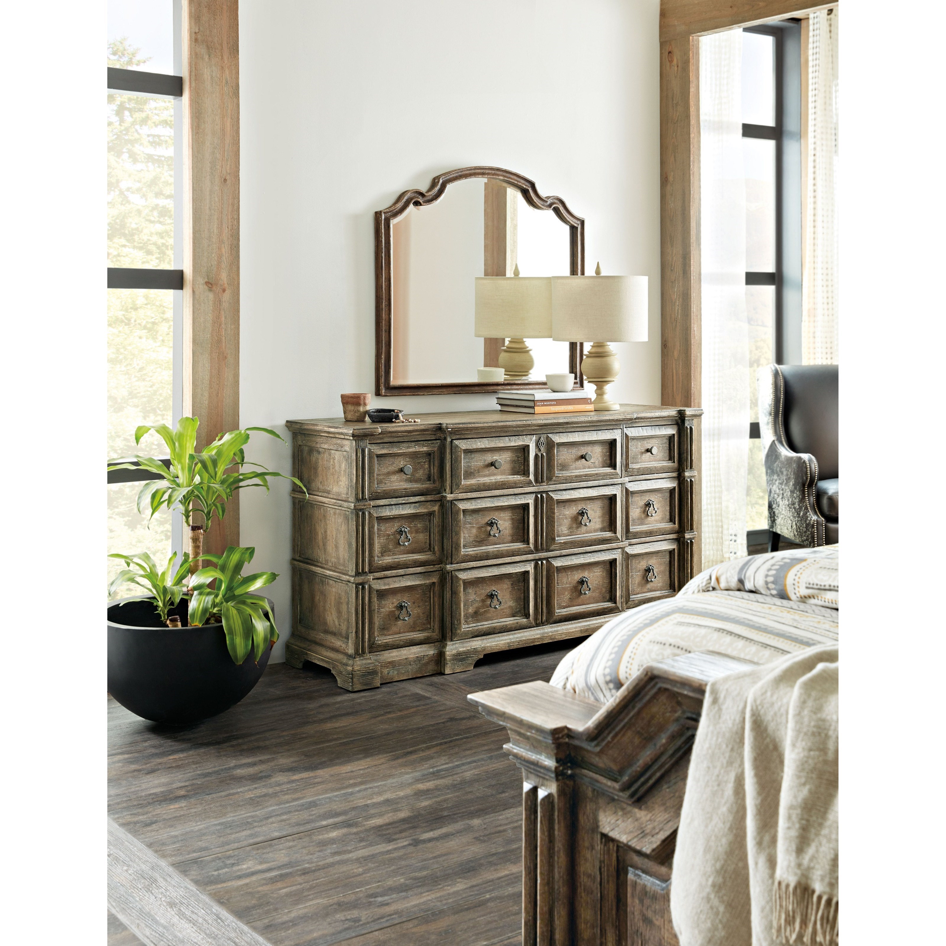 Nine drawer shop dresser